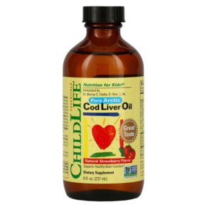 Thực phẩm chức năng ChildLife Essentials Pure Arctic Cod Liver Oil Natural Strawberry 8 fl oz (237 ml) 608274105003