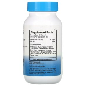 Thành phần vi chất của Christopher's Original Formulas Adrenal Formula 425 mg 100 Vegetarian Caps 084783891475