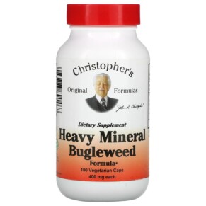 Thực phẩm chức năng Christopher's Original Formulas Heavy Mineral Bugleweed Formula 400 mg 100 Vegetarian Caps 084783891468
