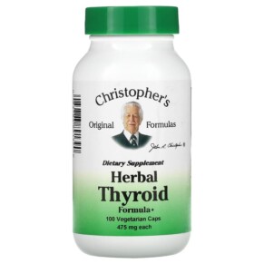 Thực phẩm chức năng Christopher's Original Formulas Herbal Thyroid Formula 475 mg 100 Vegetarian Caps 084783891390