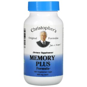 Thực phẩm chức năng Christopher's Original Formulas Memory Plus Formula 400 mg 100 Vegetarian Caps 084783891567