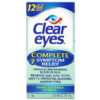 Thực phẩm chức năng Clear Eyes Complete 7 Symptom Relief Astringent/Lubricant/Redness Reliever Eye Drops 0.5 fl oz (15 ml) 678112659791