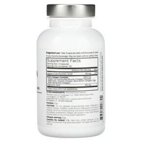 Thành phần vi chất của Codeage Amen Collagen 90 Vegetable Capsules 853919008304