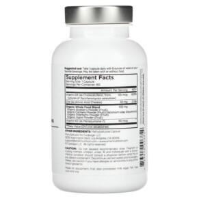 Thành phần vi chất của Codeage Amen Vitamin D K2 & Zinc 60 Veggie Capsules 853919008854