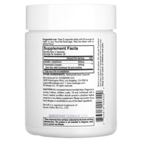 Thành phần vi chất của Codeage Antioxidant Liposomal Glutathione 60 Capsules 853919008229