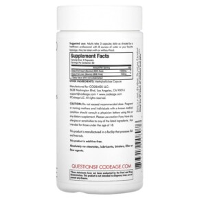 Thành phần vi chất của Codeage Beef Heart Grass-Fed Pasture Raised 180 Capsules 853919008076