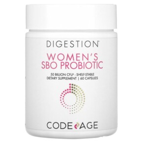 Thực phẩm chức năng Codeage Digestion Women's SBO Probiotic 50 Billion CFU 60 Capsules 853919008397