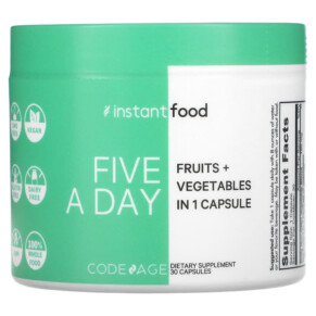 Thực phẩm chức năng Codeage Five A Day Fruits & Vegetables in 1 Capsule 30 Capsules 850026121520