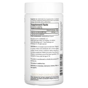 Thành phần vi chất của Codeage Grass-Fed Beef Liver Pasture Raised 180 Capsules 853919008090