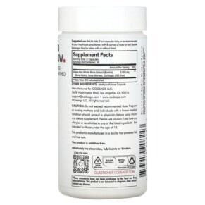 Thành phần vi chất của Codeage Grass-Fed Bone Marrow 180 Capsules 853919008243