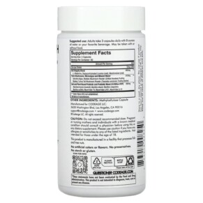 Thành phần vi chất của Codeage Gut Health Formula 180 Capsules 853919008250