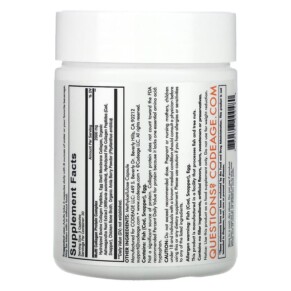 Thành phần vi chất của Codeage Hydrolyzed Multi Collagen Type I II III V X 90 Capsules 860507000480