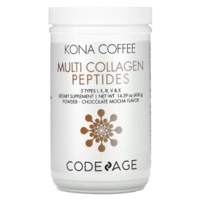 Thực phẩm chức năng Codeage Kona Coffee Multi Collagen Peptides 5 Types I II III V X Chocolate Mocha 14.39 oz (408 g) 853919008359