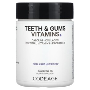 Thực phẩm chức năng Codeage Teeth & Gums Vitamins Oral Care Nutrition 90 Capsules 853919008489