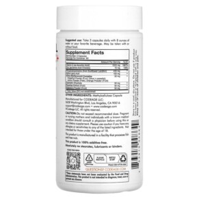 Thành phần vi chất của Codeage Vitamins Liposomal Vitamin C+ 180 Capsules 853919008649