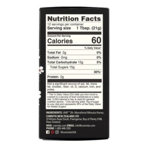 Thành phần vi chất của Comvita Raw Manuka Honey Certified UMF 20+ (MGO 829+) 8.8 oz (250 g) 658196000108