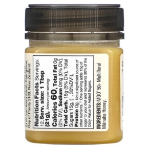 Thành phần vi chất của Comvita Raw Multifloral Manuka Honey MGO 50+ 8.8 oz (250 g) 658196000290