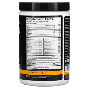 Thành phần vi chất của Controlled Labs Orange OxiMega Greens Antioxidant Complex Spearmint 11.53 oz (327 g) 895328001767