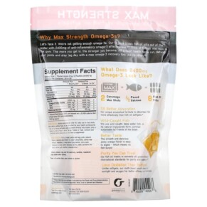 Thành phần vi chất của Coromega Max High Concentrate Omega-3 Fish Oil Citrus Burst 60 Squeeze Shots (2.5 g) Each 689269455266