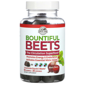 Thực phẩm chức năng Country Farms Bountiful Beets Gummies Black Cherry 60 Gummies 035046115500