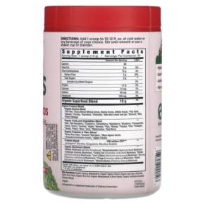 Thành phần vi chất của Country Farms Super Greens Alkalizing Formula Berry 10.6 oz (300 g) 035046090593