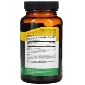 Thành phần vi chất của Country Life Activated Charcoal 260 mg 180 Vegan Capsules 015794034933