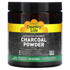 Thực phẩm chức năng Country Life Activated Coconut Charcoal Powder 500 mg 5 oz (141.7 g) 015794034957