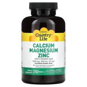 Thực phẩm chức năng Country Life Calcium Magnesium Zinc 250 Tablets 015794026044
