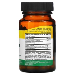 Thành phần vi chất của Country Life Coenzyme Active B6 Caps P-5-P/PAK 30 Vegan Capsules 015794062363