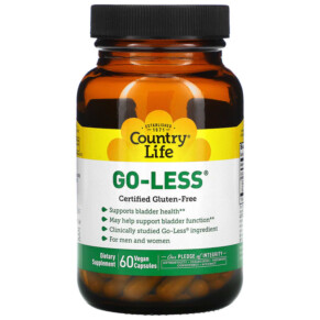 Thực phẩm chức năng Country Life Go Less Supports Bladder Health for Men & Women 60 Vegan Capsules 015794049180