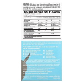 Thành phần vi chất của Country Life Gut Connection Kids Cognitive Balance Sweet & Sour 100 Chewable Tablets 015794030386