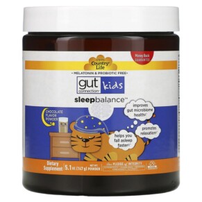 Thực phẩm chức năng Country Life Gut Connection Kids Sleep Balance Chocolate Flavor Powder 5.1 oz (147 g) 015794030324