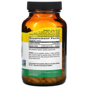 Thành phần vi chất của Country Life High Potency Biotin 10 mg 120 Vegan Capsules 015794065081