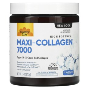 Thực phẩm chức năng Country Life High Potency Maxi-Collagen 7000 Flavorless Powder 7.5 oz (213 g) 015794050704