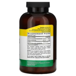 Thành phần vi chất của Country Life L-Lysine 1000 mg 250 Tablets 015794013129