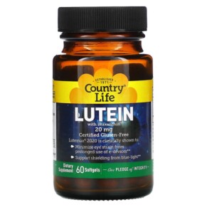 Thực phẩm chức năng Country Life Lutein with Zeaxanthin 20 mg 60 Softgels 015794056058