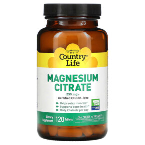 Thực phẩm chức năng Country Life Magnesium Citrate 125 mg 120 Tablets 015794026877