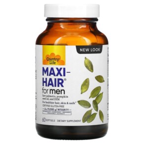Thực phẩm chức năng Country Life Maxi-Hair for Men 60 Softgels 015794050476