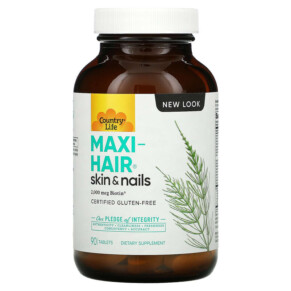 Thực phẩm chức năng Country Life Maxi-Hair Skin & Nails 90 Tablets 015794050292