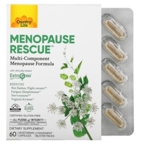 Thực phẩm chức năng Country Life Menopause Rescue 60 Vegetarian Capsules 015794050940
