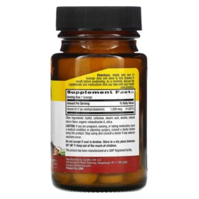 Thành phần vi chất của Country Life Methyl B12 Cherry 1.000 mcg 60 Lozenges 015794063001