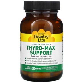 Thực phẩm chức năng Country Life Rapid Release Thyro-Max Support 60 Tablets 015794015956