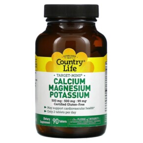 Thực phẩm chức năng Country Life Target-Mins Calcium Magnesium Potassium 90 Tablet 015794024859
