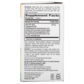 Thành phần vi chất của Country Life Triple Action Sharp Thought 30 Capsules 015794049470