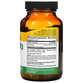 Country Life Vitamin D3 25 mcg (1.000 I.U.) 200 Softgels 3 Thành phần vi chất của Country Life Vitamin D3 25 mcg (1.000 I.U.) 200 Softgels 015794058069