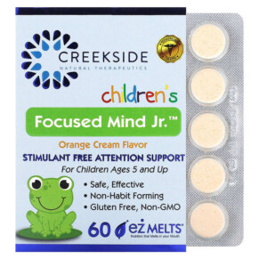 Thực phẩm chức năng Creekside Natural Therapeutics Children's Focused Mind Jr Orange Cream 60 EZ-Melt Tablets 856075004067