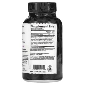 Thành phần vi chất của Crystal Star Fibro Defense 60 Vegetarian Capsules 747889043451