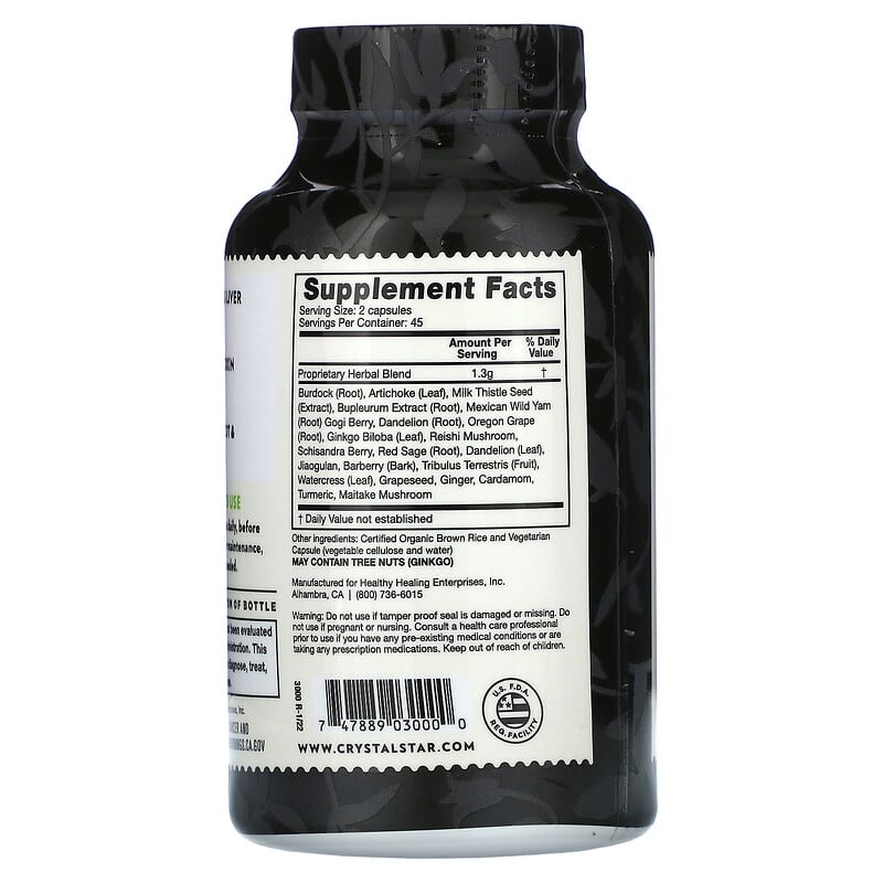 Crystal Star Liver Renew Detox and Restore 90 Vegetarian Capsules 2 Thành phần vi chất của Crystal Star Liver Renew Detox and Restore 90 Vegetarian Capsules 747889030000
