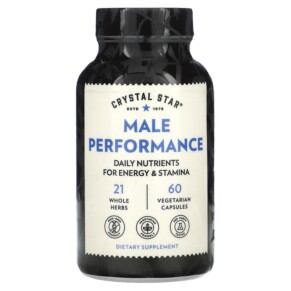 Thực phẩm chức năng Crystal Star Male Performance 60 Vegetarian Capsules 747889031502