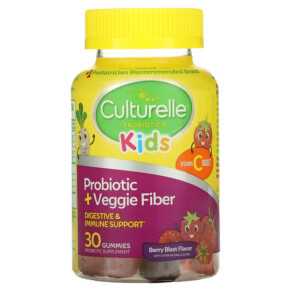 Thực phẩm chức năng Culturelle Kids Probiotic + Veggie Fiber Gummies Berry Blast 30 Gummies 049100400914